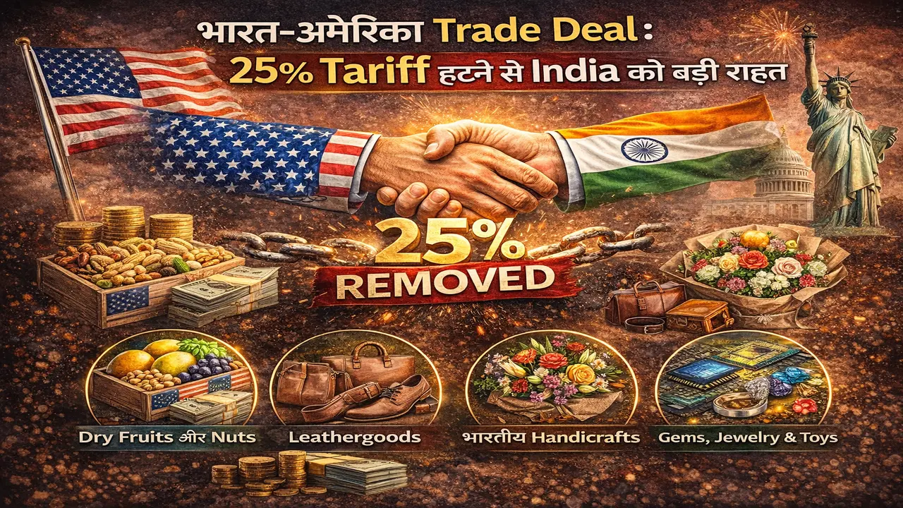 भारत-अमेरिका Trade Deal: 25% Tariff हटने से India को बड़ी राहत